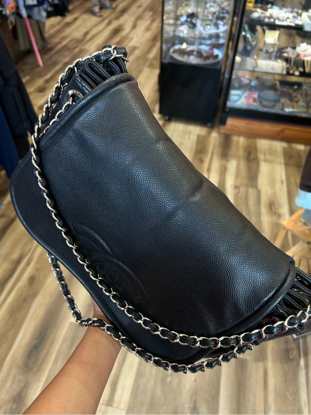 CHANEL Flap Large Chain Shoulder Crossbody Bag